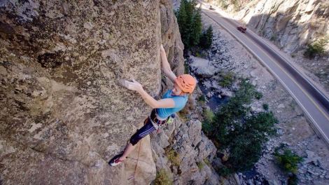 Photos from Mad Rock Climbing Film, shot by Kyle Berkompas of SparkShop. First Ascent of "The Spoiled Moose," 5.13- R. Boulder Canyon, CO.